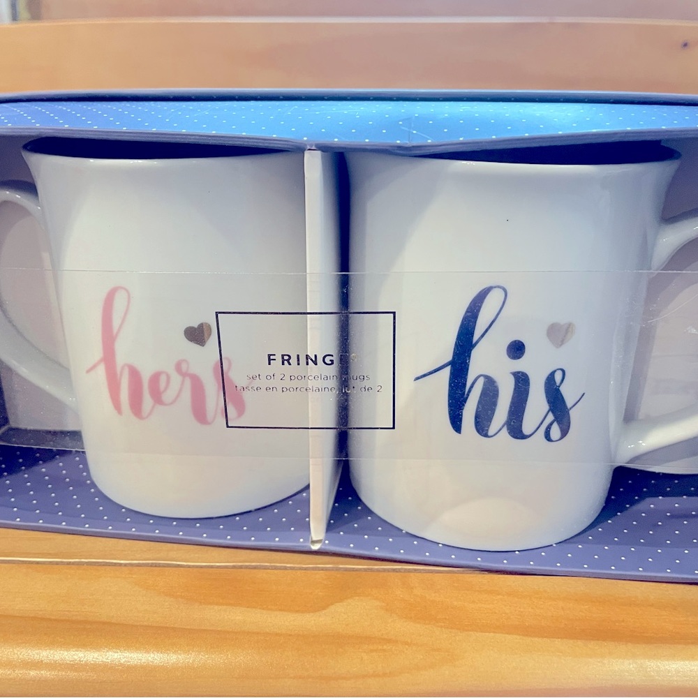 His & Hers Mugs. New in box. Great wedding, engagement, shower gift!